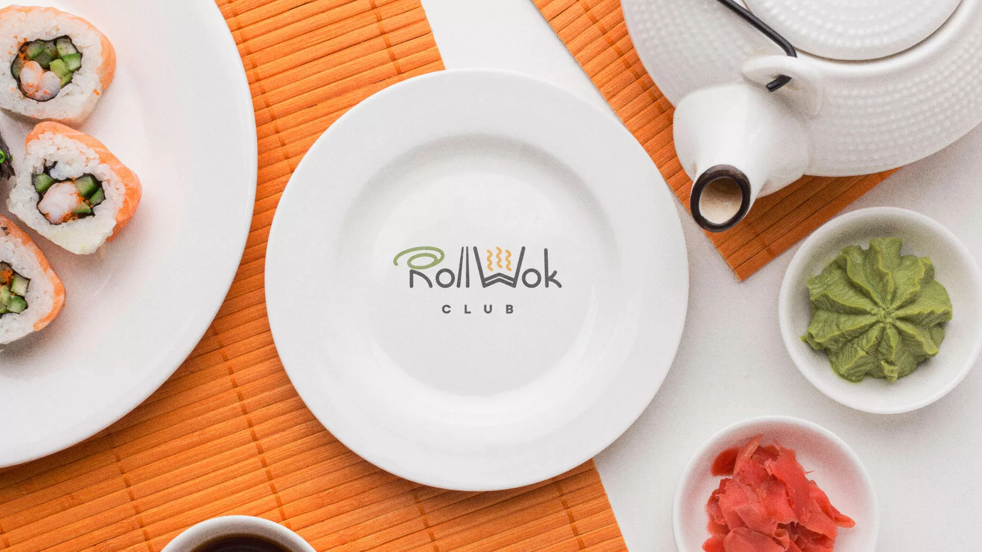 Разработка логотипа и фирменного стиля в Стерлитамаке для суши-бара «Roll Wok Club» Разработка логотипа и фирменного стиля в Стерлитамаке для суши-бара «Roll Wok Club»